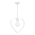 Kinder-Hängeleuchte LOVE 1xE27/60W/230V weiß
