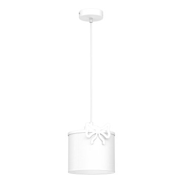 Kinder-Hängeleuchte SWEET 1xE27/15W/230V weiß/Schleife