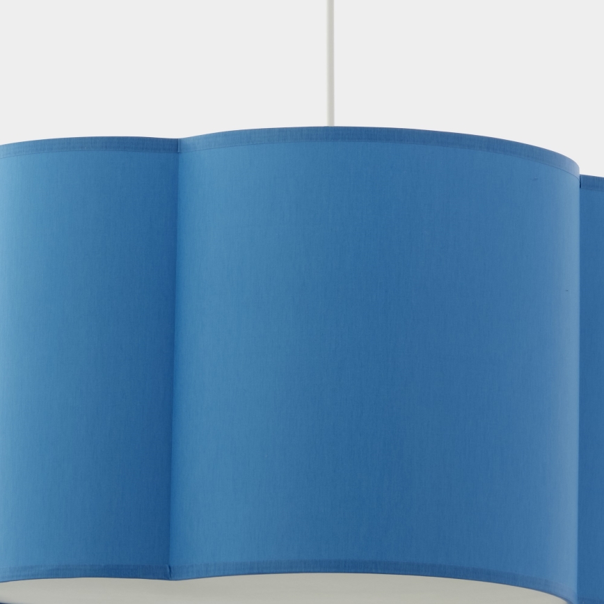 Kinder-Kronleuchter auf einer Litze CLOUD 1xE27/25W/230V blau