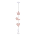 Kinder-Pendelleuchte mit Kabel TRIO 1xE27/20W/230V rosa/weiß