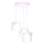 Kinder-Pendelleuchte SWEET an Kabel 3xE27/15W/230V weiß/rosa/Schleife