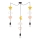 Kinder-Pendelleuchte TRIO, 3×E27/20 W/230 V, gelb/weiß/rosa