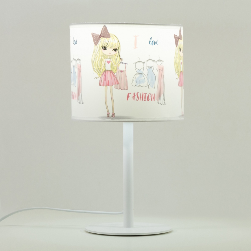 Kinder-Tischlampe GIRLS VIBES 1xE27/60W/230V Ø 18 cm Ich liebe Mode