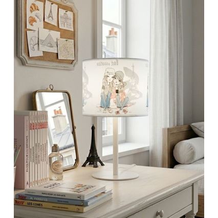 Kinder-Tischlampe GIRLS VIBES 1xE27/60W/230V Ø 18 cm Paris