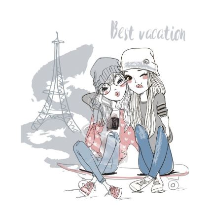 Kinder-Tischlampe GIRLS VIBES 1xE27/60W/230V Ø 18 cm Paris