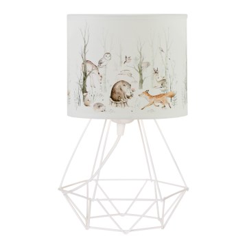 Kinder-Tischlampe KIDS ROOM 1xE27/60W/230V Ø 18 cm mit Tiermotiven