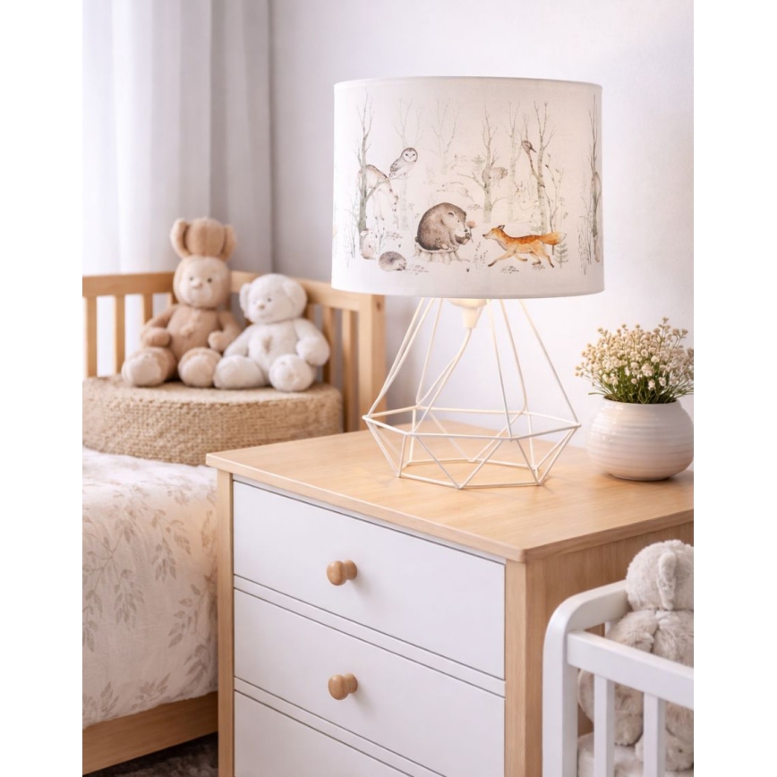 Kinder-Tischlampe KIDS ROOM 1xE27/60W/230V Ø 18 cm mit Tiermotiven