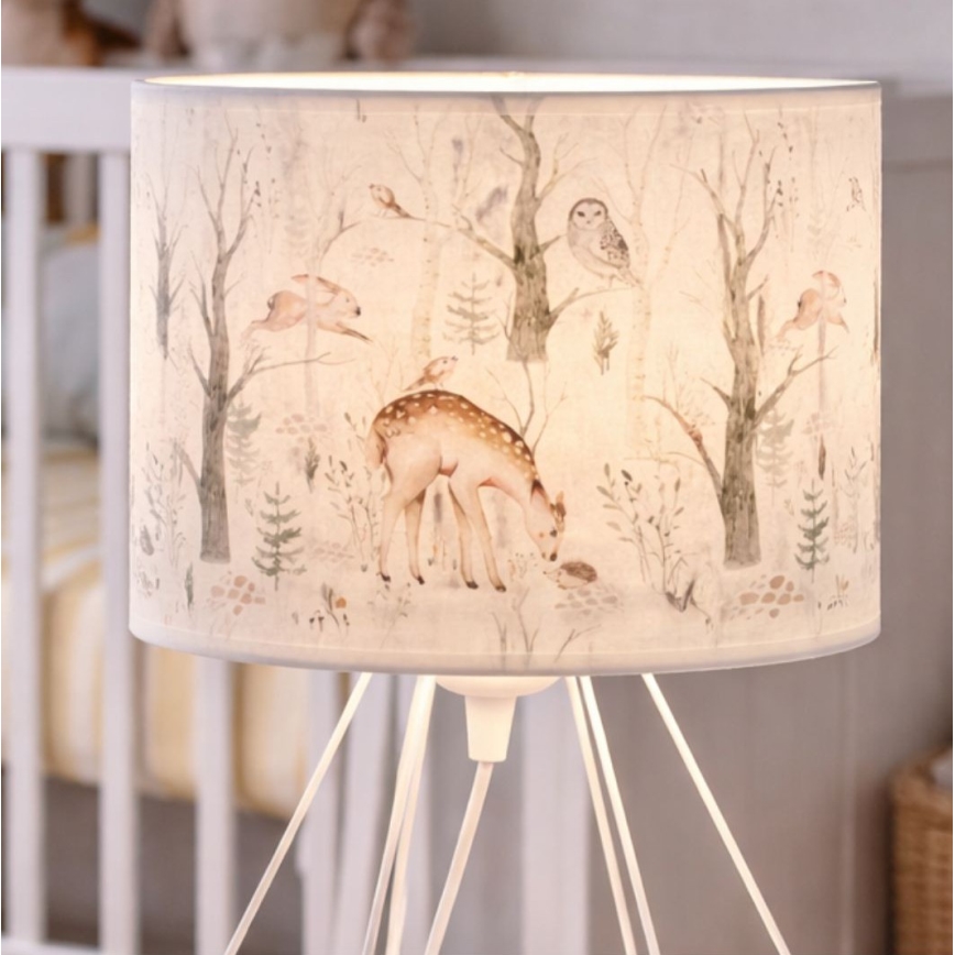 Kinder-Tischlampe KIDS ROOM 1xE27/60W/230V Ø 18 cm Tiermotive