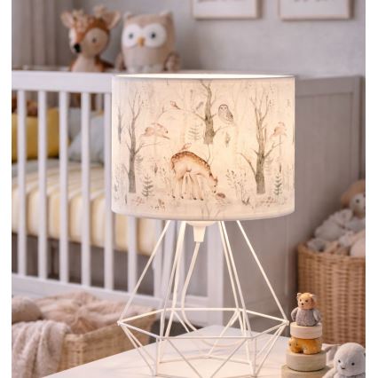 Kinder-Tischlampe KIDS ROOM 1xE27/60W/230V Ø 18 cm Tiermotive