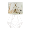 Kinder-Tischlampe KIDS ROOM 1xE27/60W/230V Ø 18 cm, Tiermotive
