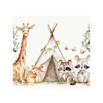 Kinder-Tischlampe KIDS ROOM 1xE27/60W/230V Ø 18 cm, Tiermotive