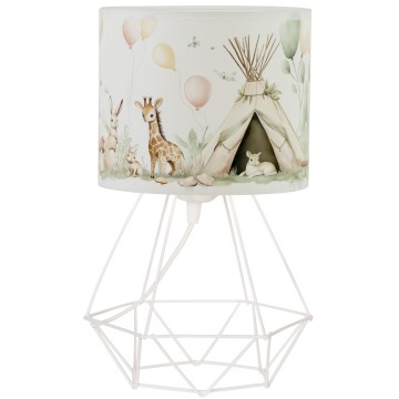 Kinder-Tischleuchte KIDS ROOM 1xE27/60W/230V Ø 18 cm – mit niedlichen Tiermotiven