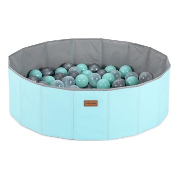 Kinder-Trockenpool mit Bällen, Ø 80 cm, blau/grau