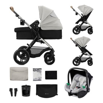 KINDERKRAFT - 3-in-1 Kombi-Kinderwagen MOOV 2 XL Air Grey