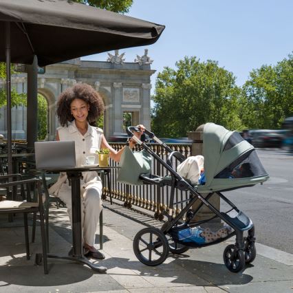 KINDERKRAFT - 3-in-1 Kombikinderwagen PRIME 3 Dunkelgrün