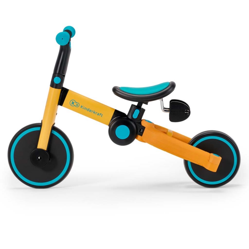 KINDERKRAFT - Kinderlaufrad 3in1 4TRIKE Gelb/Türkis