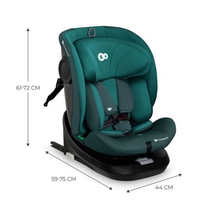 KINDERKRAFT - Autokindersitz I-GROW i-Size 40–150 cm mit drehbarer Basis, türkis