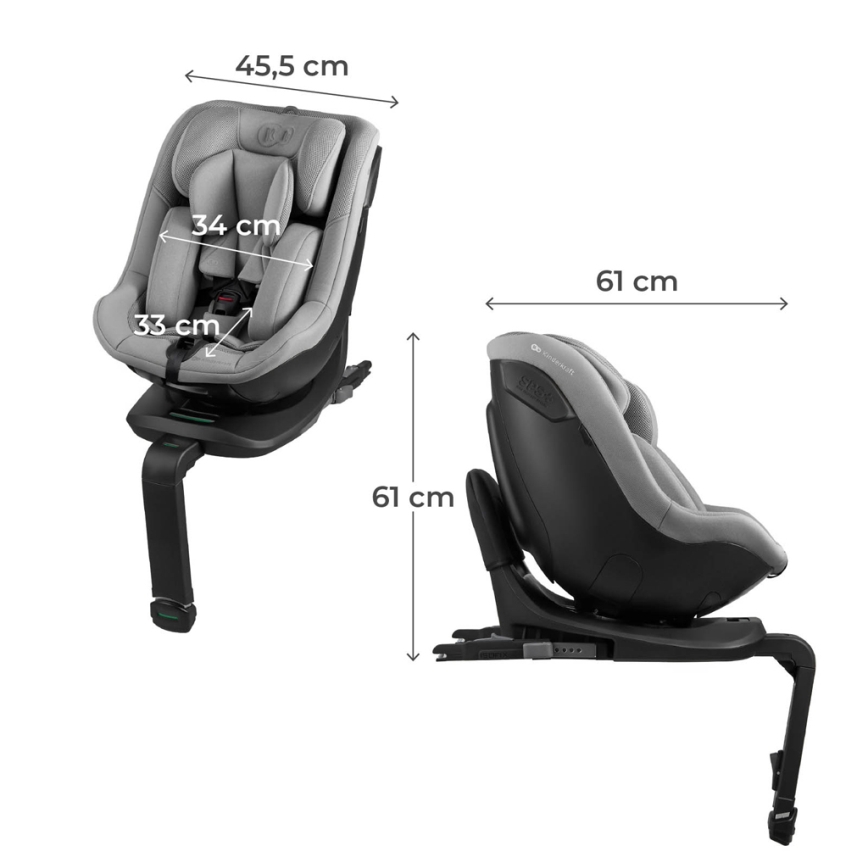 KINDERKRAFT - Autokindersitz I-GUARD i-Size 40-105 cm grau