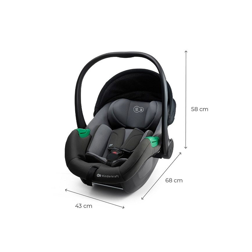 KINDERKRAFT - Autokindersitz MINK PRO 2 40-87 cm (0-13 kg) grau