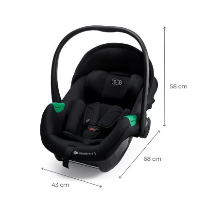 KINDERKRAFT - Autokindersitz MINK PRO 2 40-87 cm (0-13 kg) schwarz