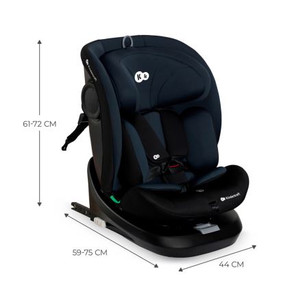 KINDERKRAFT - Autokindersitz mit Drehbasis I-GROW i-Size (40-150 cm) schwarz