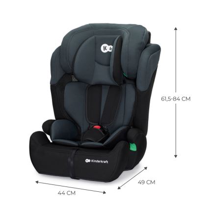 KINDERKRAFT - Autositz COMFORT UP i-Größe (76-150 cm) dunkelgrau