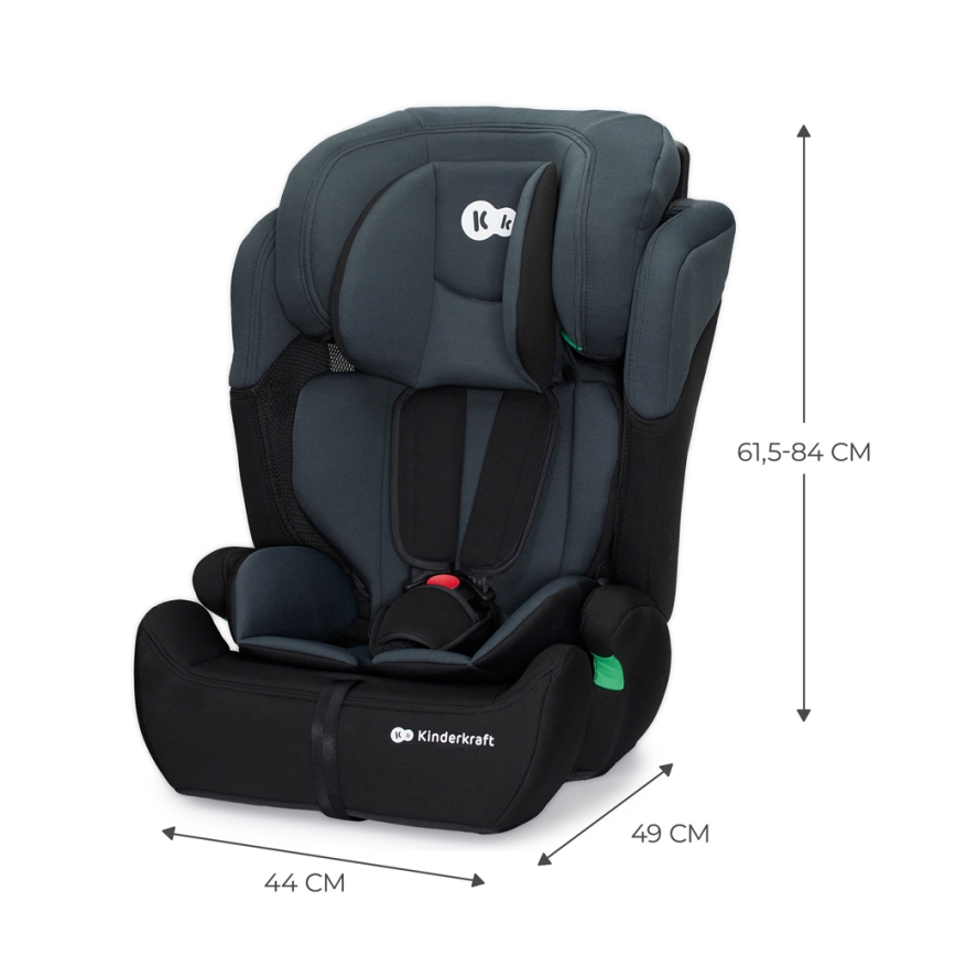 KINDERKRAFT - Autositz COMFORT UP i-Größe (76-150 cm) dunkelgrau