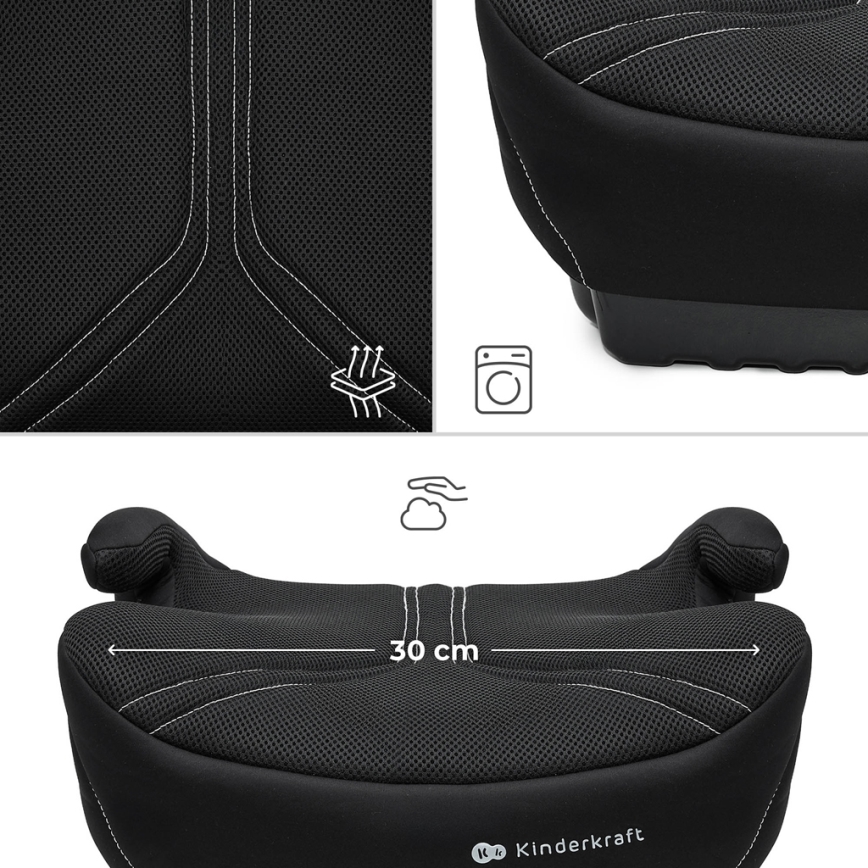 KINDERKRAFT - Autositzerhöhung I-BOOST 2 PRO i-Size 125–150 cm schwarz