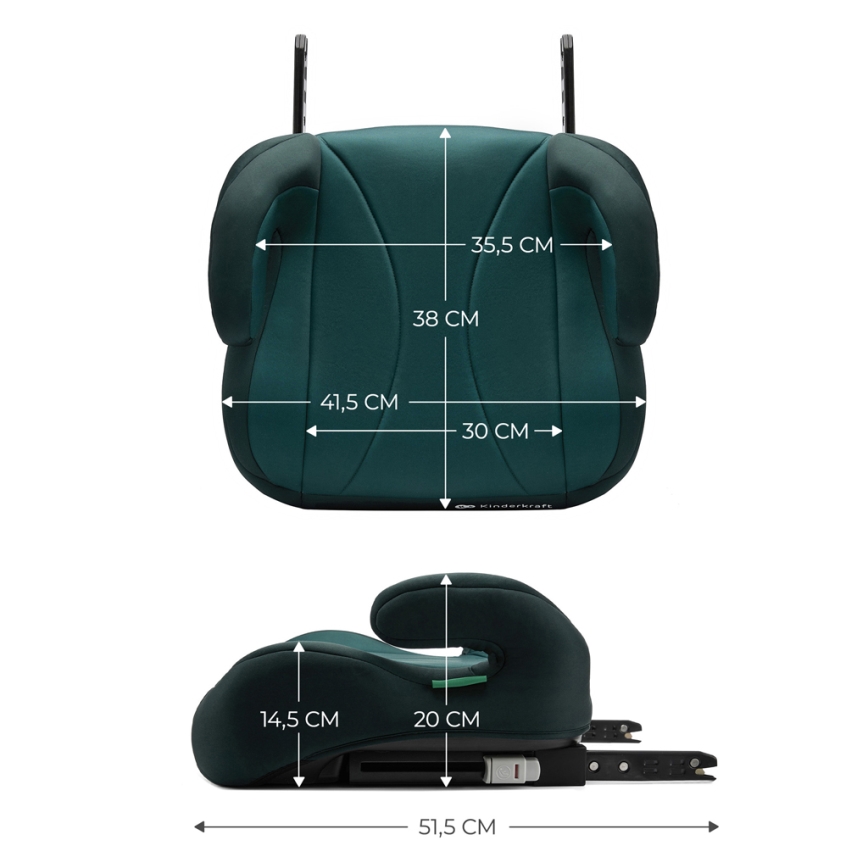 KINDERKRAFT - Autositzerhöhung I-BOOST i-Size 135-150 cm grün