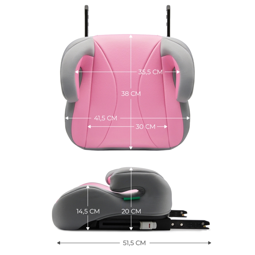 KINDERKRAFT - Autositzerhöhung I-BOOST i-Size 135-150 cm rosa