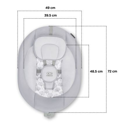 KINDERKRAFT - Baby-Vibrationsschaukel mit Melodie 2in1 LULI