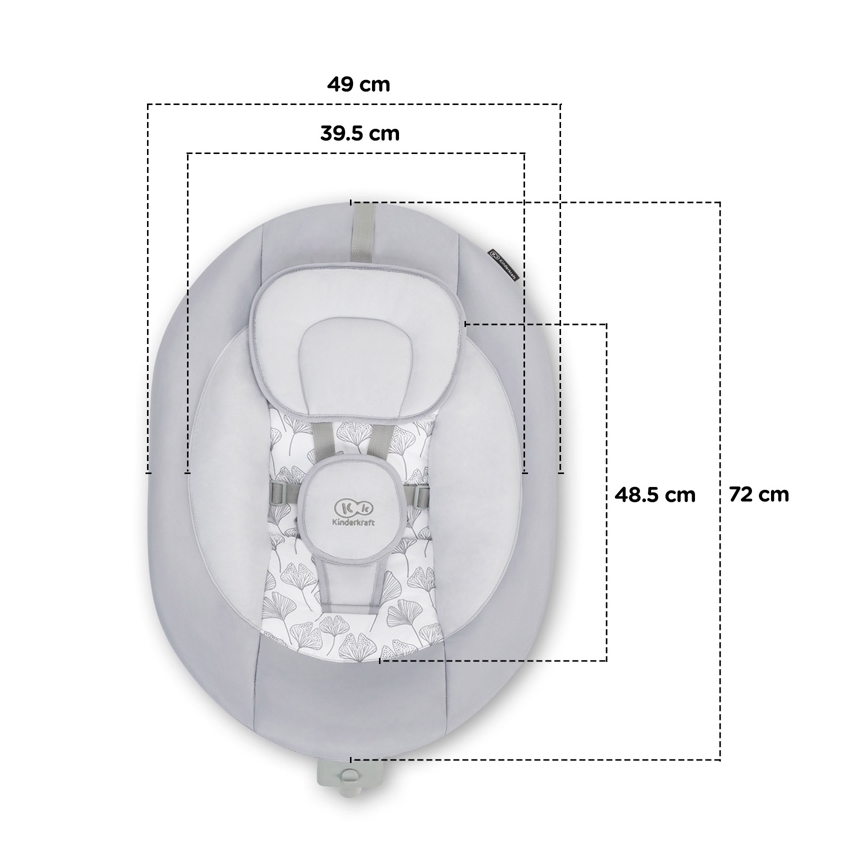 KINDERKRAFT - Baby-Vibrationsschaukel mit Melodie 2in1 LULI