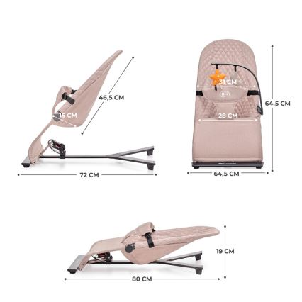 KINDERKRAFT - Baby-Wippe MIMI rosa