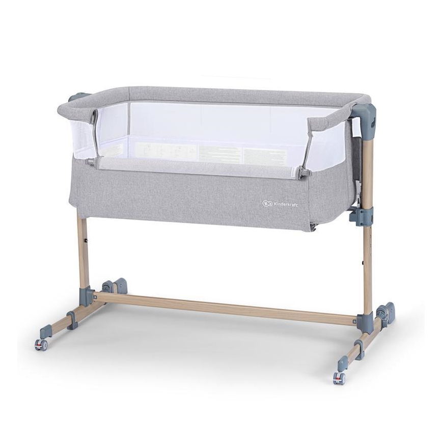 KINDERKRAFT - Babybett NESTE hellgrau/Holz
