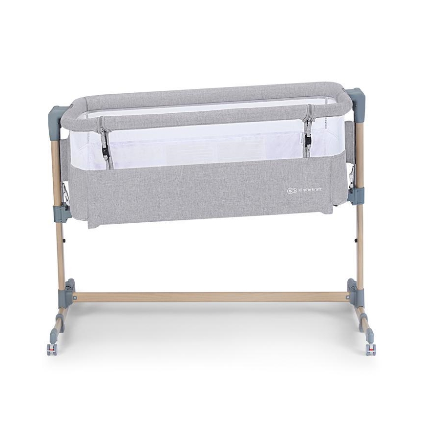 KINDERKRAFT - Babybett NESTE hellgrau/Holz