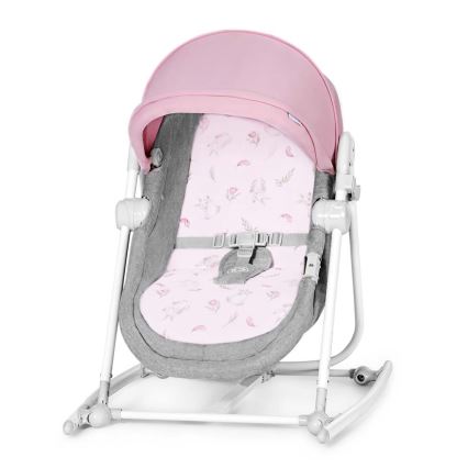 KINDERKRAFT - Babyliege 5in1 NOLA rosa/grau