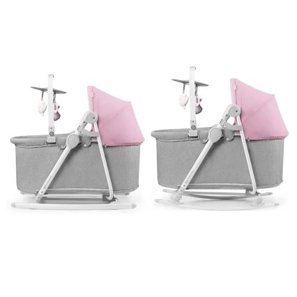 KINDERKRAFT - Babyliege 5in1 NOLA rosa/grau