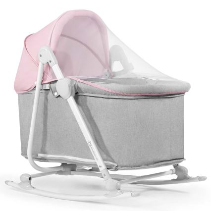 KINDERKRAFT - Babyliege 5in1 NOLA rosa/grau