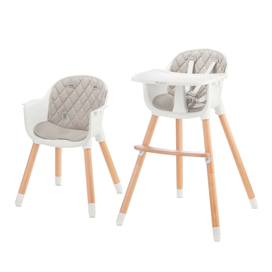KINDERKRAFT - Esstischstuhl für Kinder SIENNA Buche/grau
