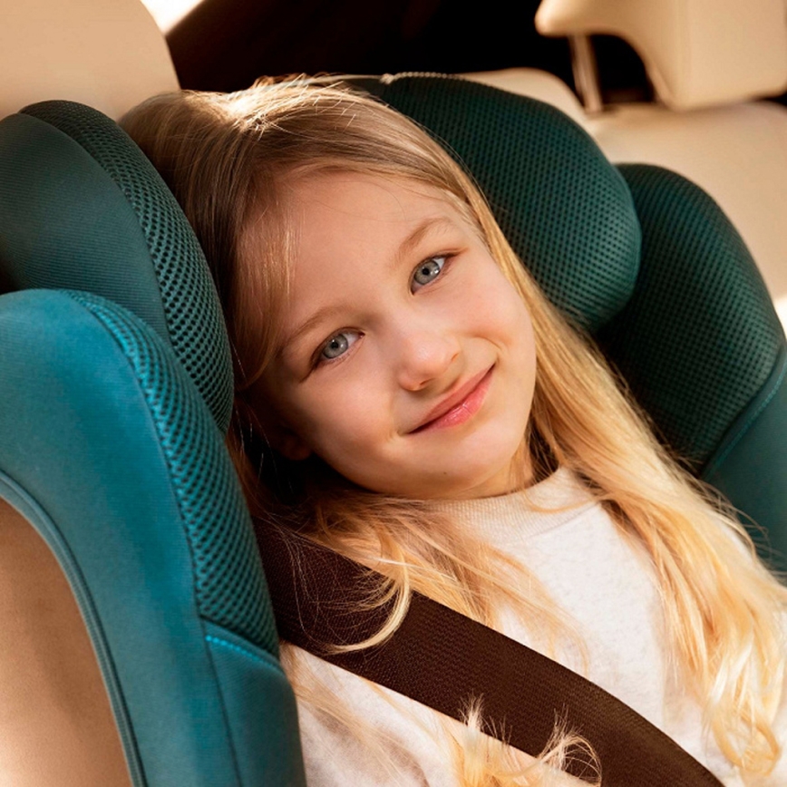 KINDERKRAFT - Faltbarer Autokindersitz UNITY 2 i-Size 100-150 cm türkis