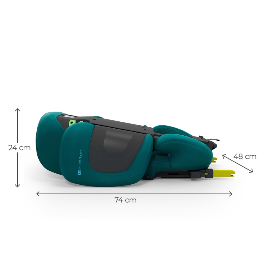 KINDERKRAFT - Faltbarer Autokindersitz XPAND 2 PRO 100-150 cm türkis