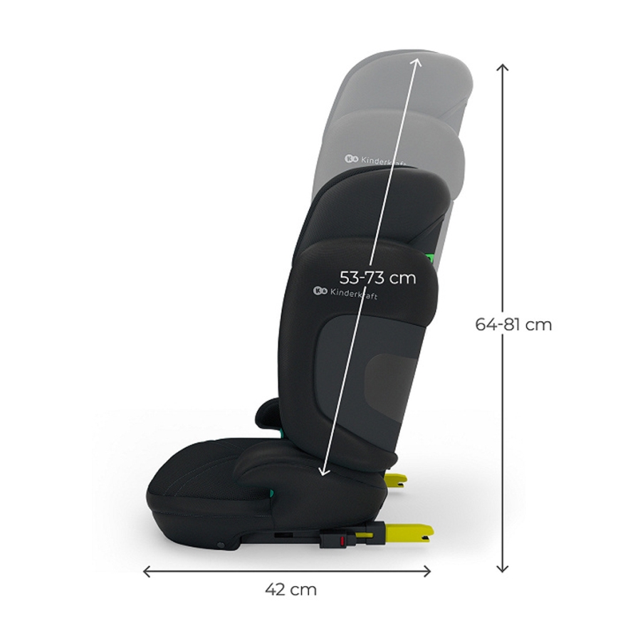 KINDERKRAFT - Faltbarer Kindersitz XPAND 2 PRO 100-150 cm schwarz