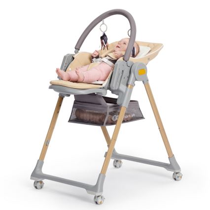 KINDERKRAFT – Kinder-Esszimmerstuhl 2in1 LASTREE beige/grau