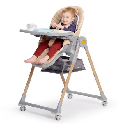 KINDERKRAFT – Kinder-Esszimmerstuhl 2in1 LASTREE beige/grau