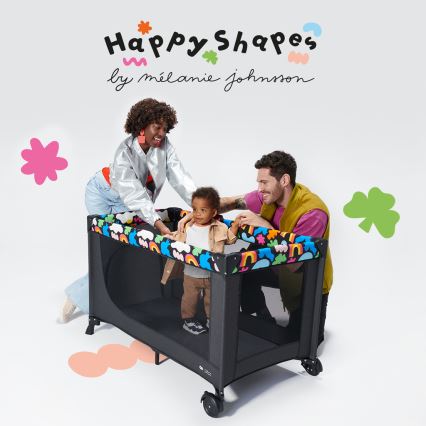 KINDERKRAFT - Kinder-Reisebett JOY 2 Happy shapes