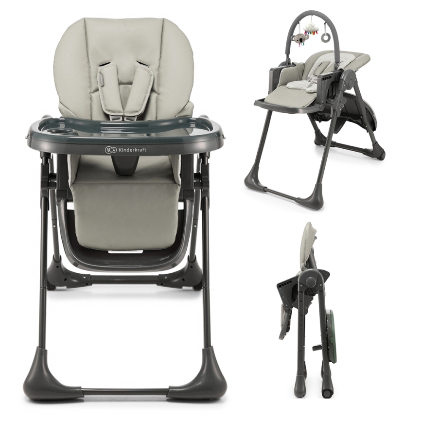 KINDERKRAFT - Kinderhochstuhl 2-in-1 TUMMIE grau