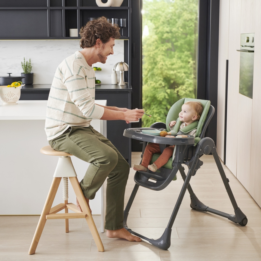 KINDERKRAFT - Kinderhochstuhl 2-in-1 TUMMIE grün
