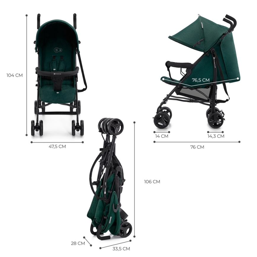 KINDERKRAFT - Kinderwagen TIK Green Wald