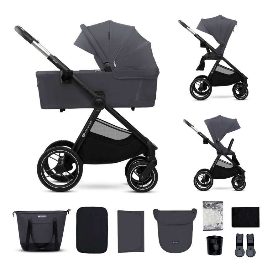 KINDERKRAFT - Kombi-Kinderwagen 2in1 NEA 2 Dunkelgrau
