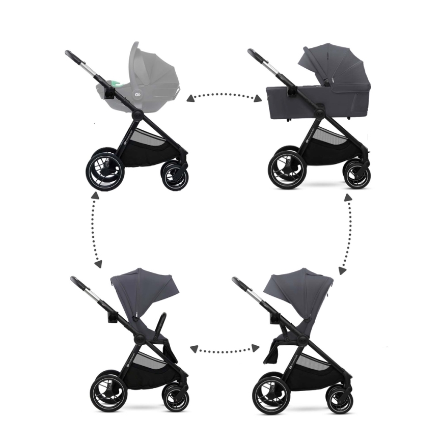 KINDERKRAFT - Kombi-Kinderwagen 2in1 NEA 2 Dunkelgrau
